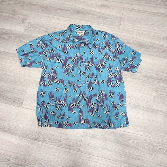 Cooke Street Honolulu Hawaiian Fish Patterned Men's Shirt - Picture 1 of 6